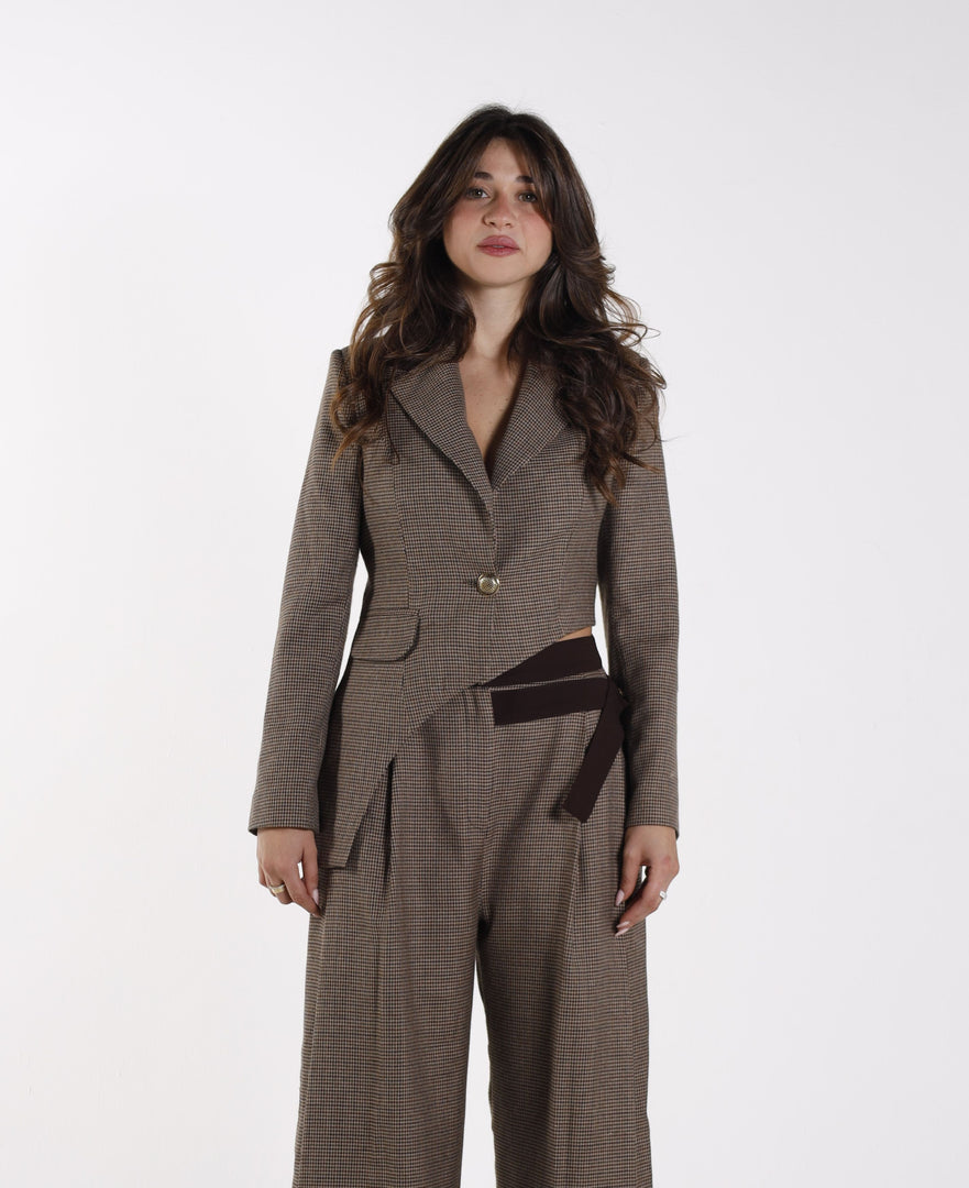 HALLOW CHECKED BLAZER