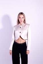 Load image into Gallery viewer, DECEMBER CROPPED JACKET PEARL