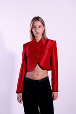 Load image into Gallery viewer, DECEMBER CROPPED JACKET RED