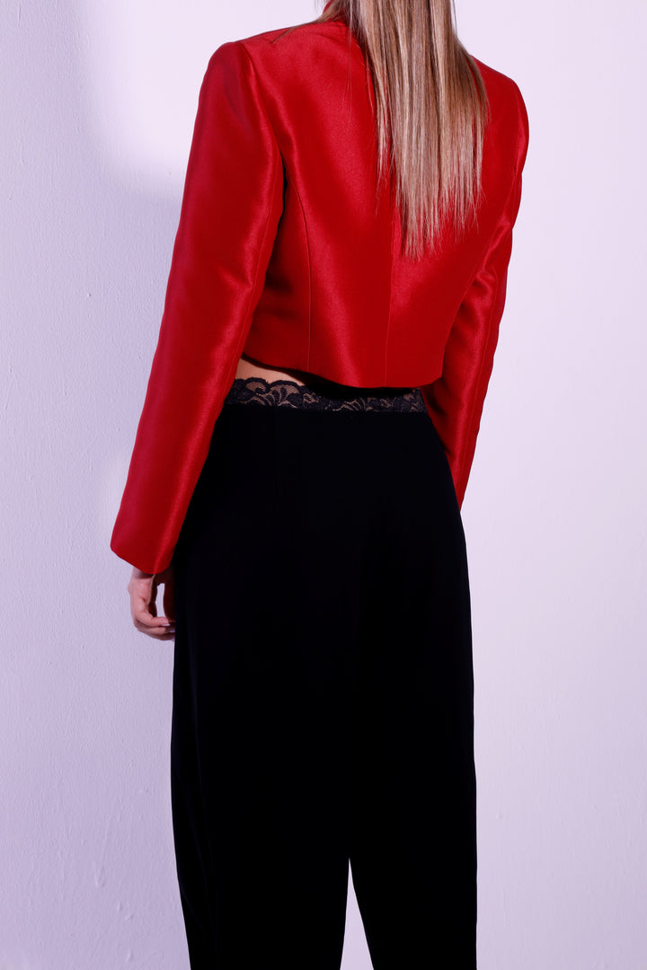 DECEMBER CROPPED JACKET RED